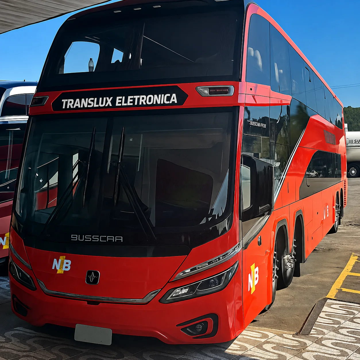 Ônibus rodoviário Translux em operação