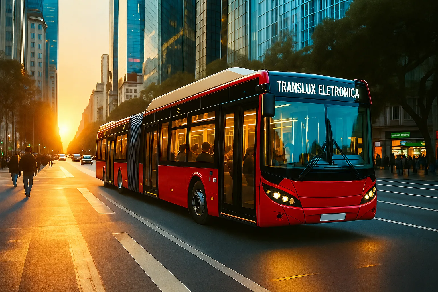 Ônibus urbano Translux em operação na cidade